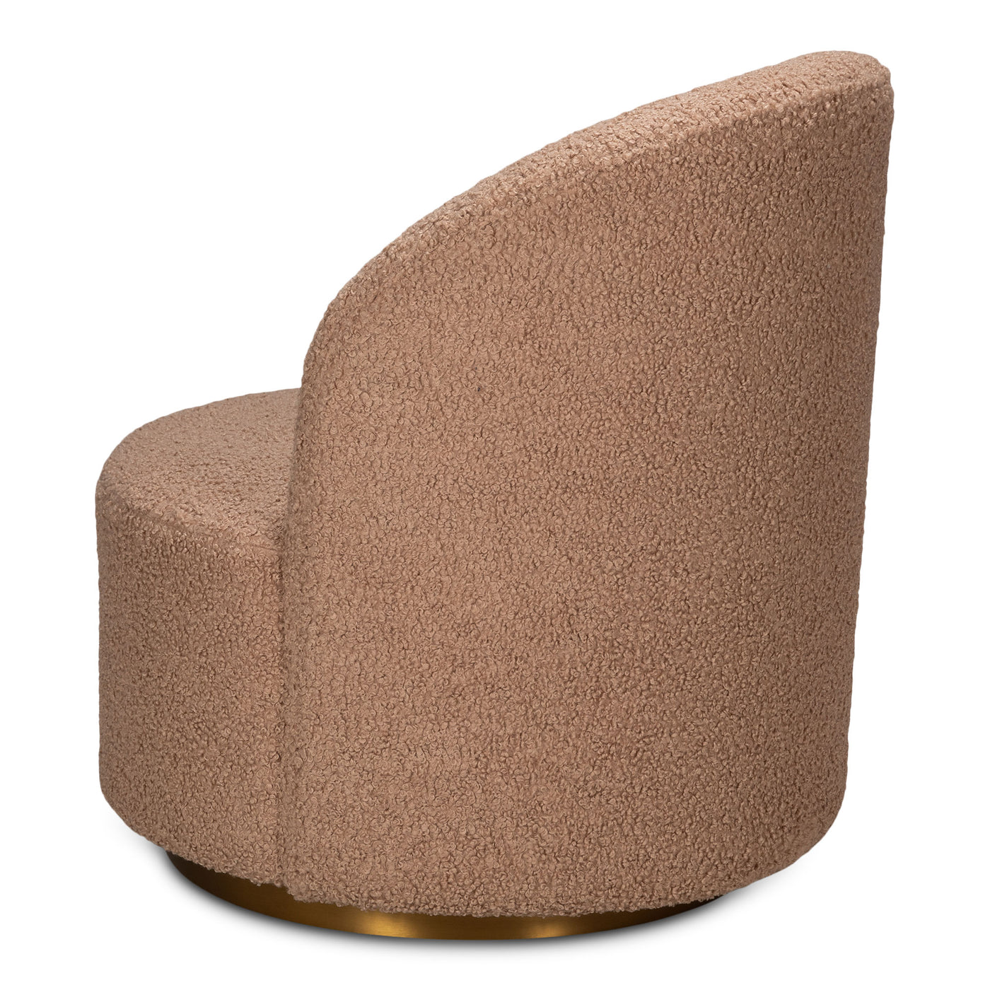 Beachcomber Occasional Chair In Rose Faux Sheepskin