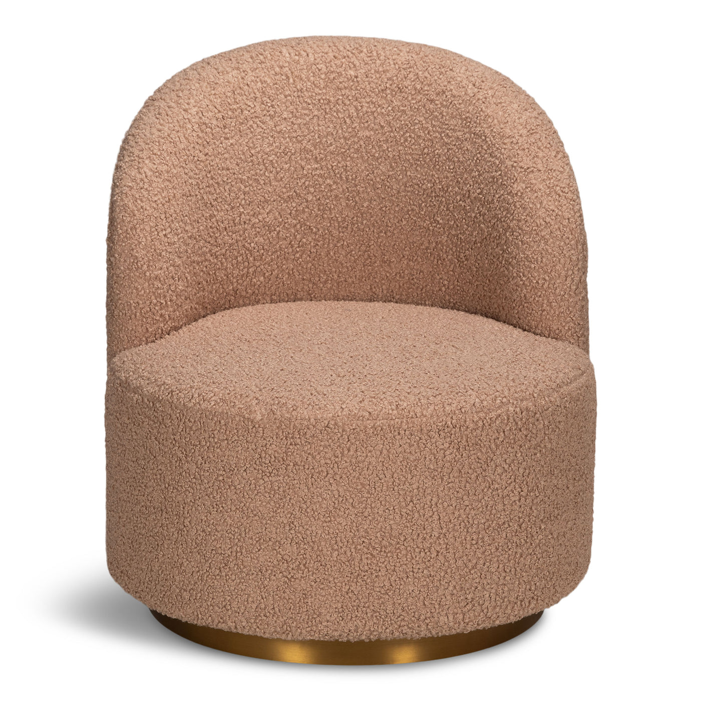 Beachcomber Occasional Chair In Rose Faux Sheepskin