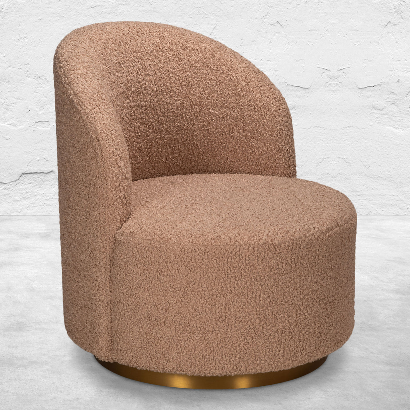 Beachcomber Occasional Chair In Rose Faux Sheepskin