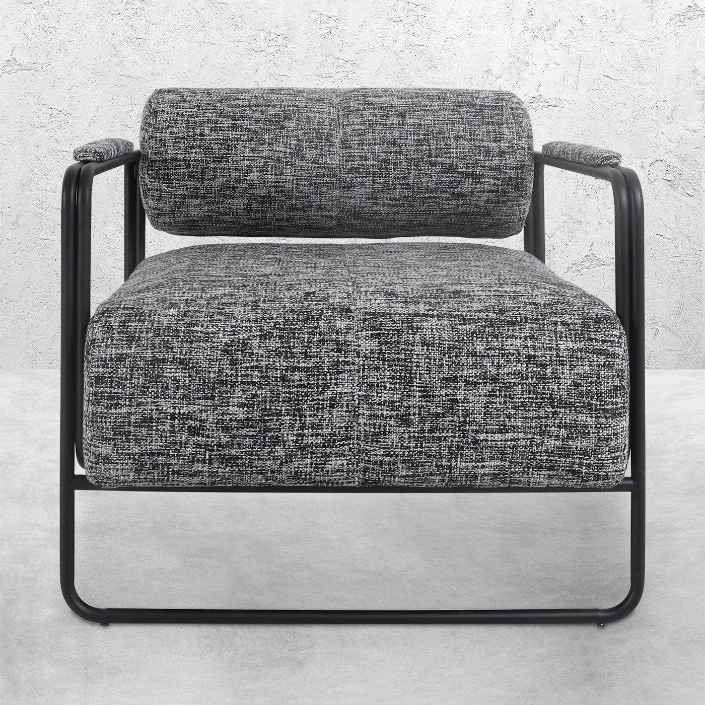 Hurricane Occasional Chair in Matte Black and Linen