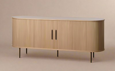 The French 75 Media Console in Light Wood