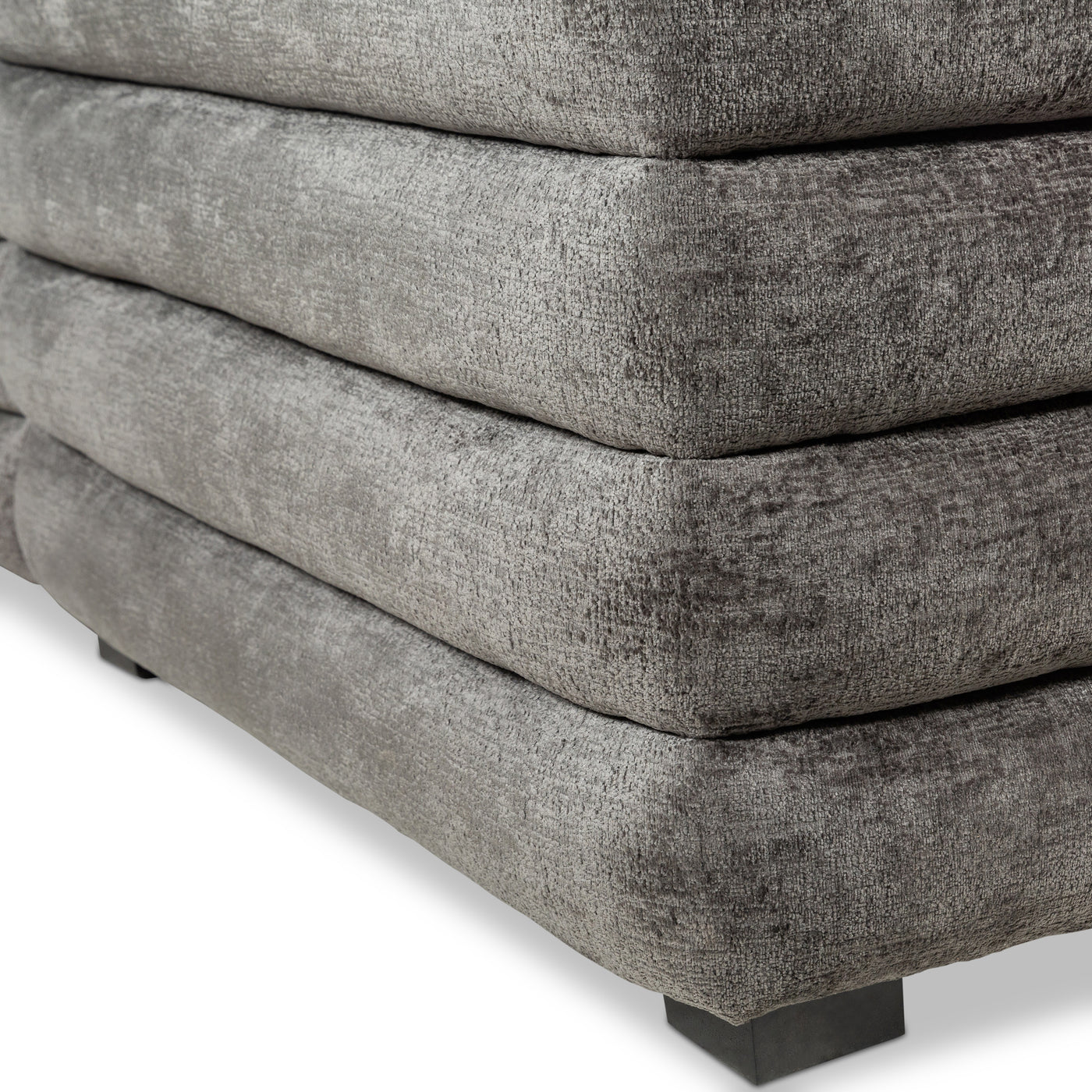 Luna Sectional in Charcoal Velour Luna Sectional