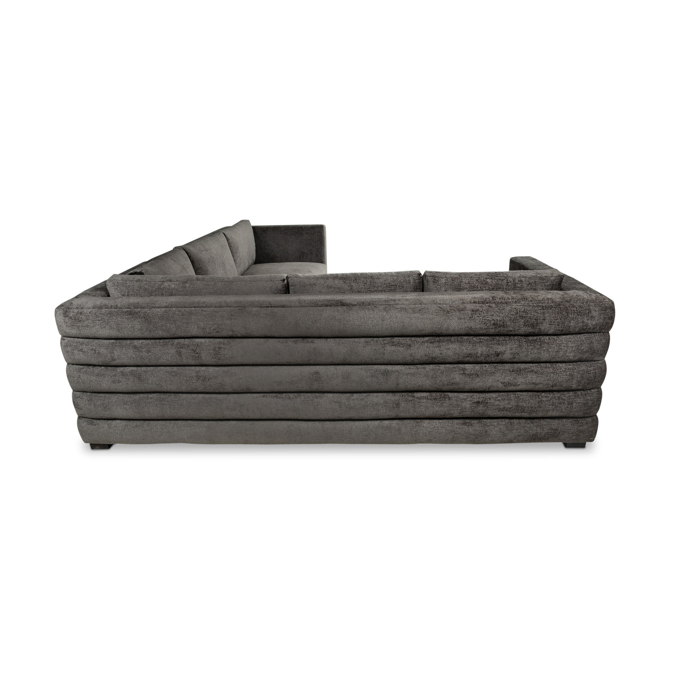 Luna Sectional in Charcoal Velour Luna Sectional