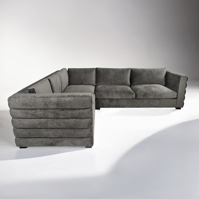 Luna Sectional in Charcoal Velour Luna Sectional