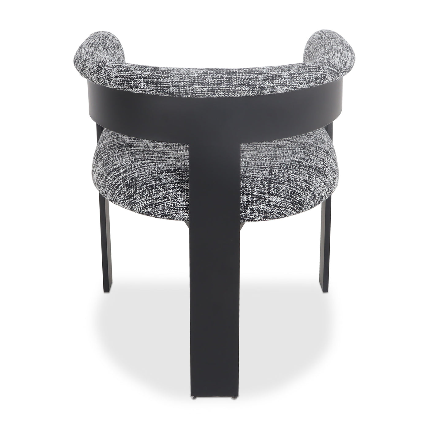 Negroni Dining Chair in Heavy Weight Linen and Matte Black Frame