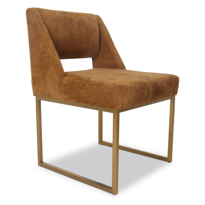 Aperol Spritz Dining Chair in Fuzzy Boucle - Tom Collins Home