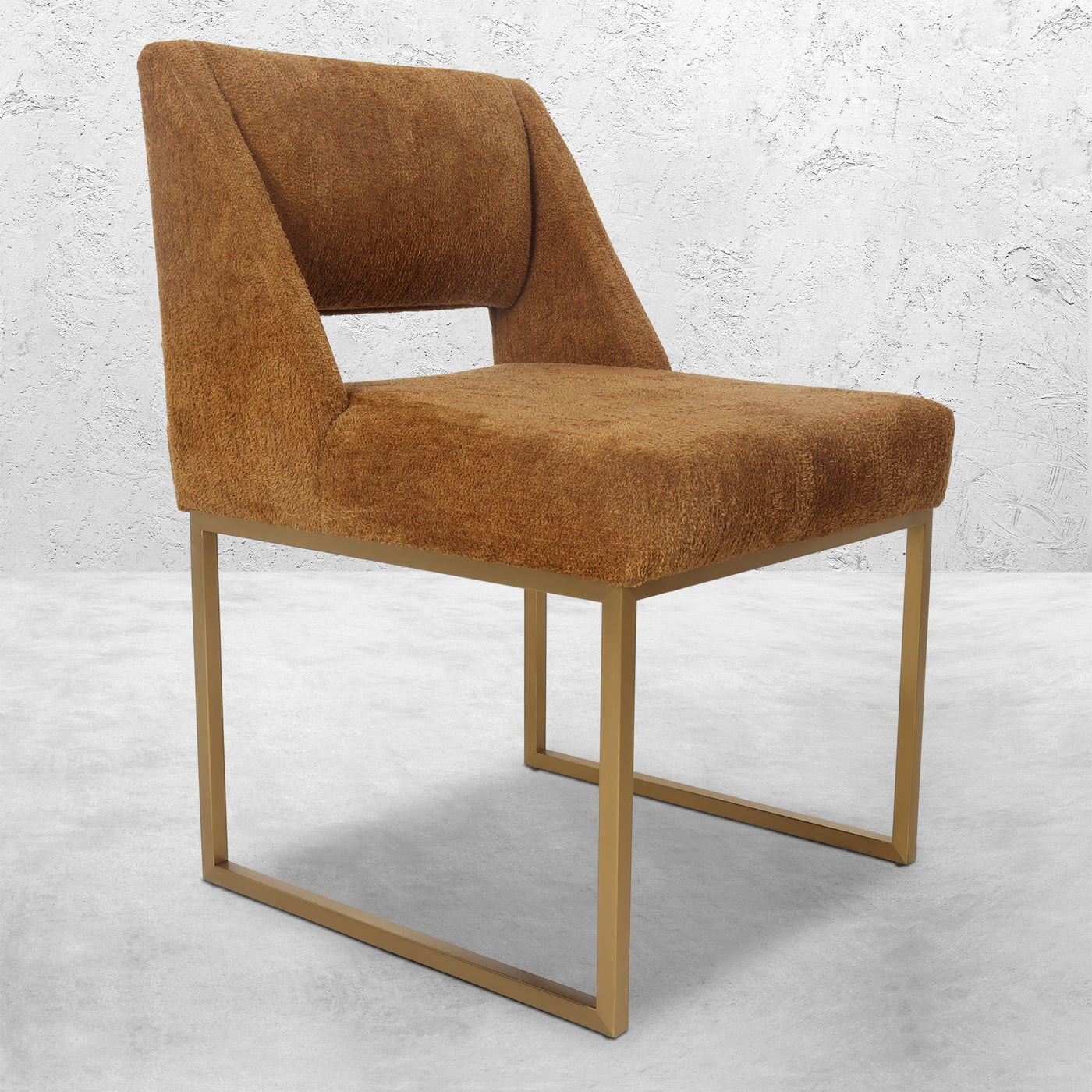 Aperol Spritz Dining Chair in Fuzzy Boucle - Tom Collins Home