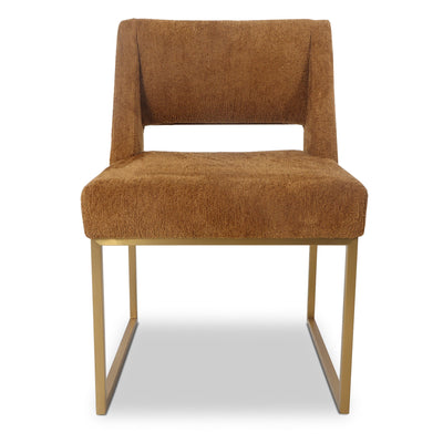 Aperol Spritz Dining Chair in Fuzzy Boucle - Tom Collins Home