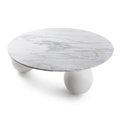 Aviation Coffee Table with Marble Top - Tom Collins Home