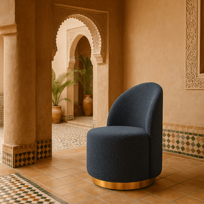 Beachcomber 2 Dining Chair in Boucle - Tom Collins Home