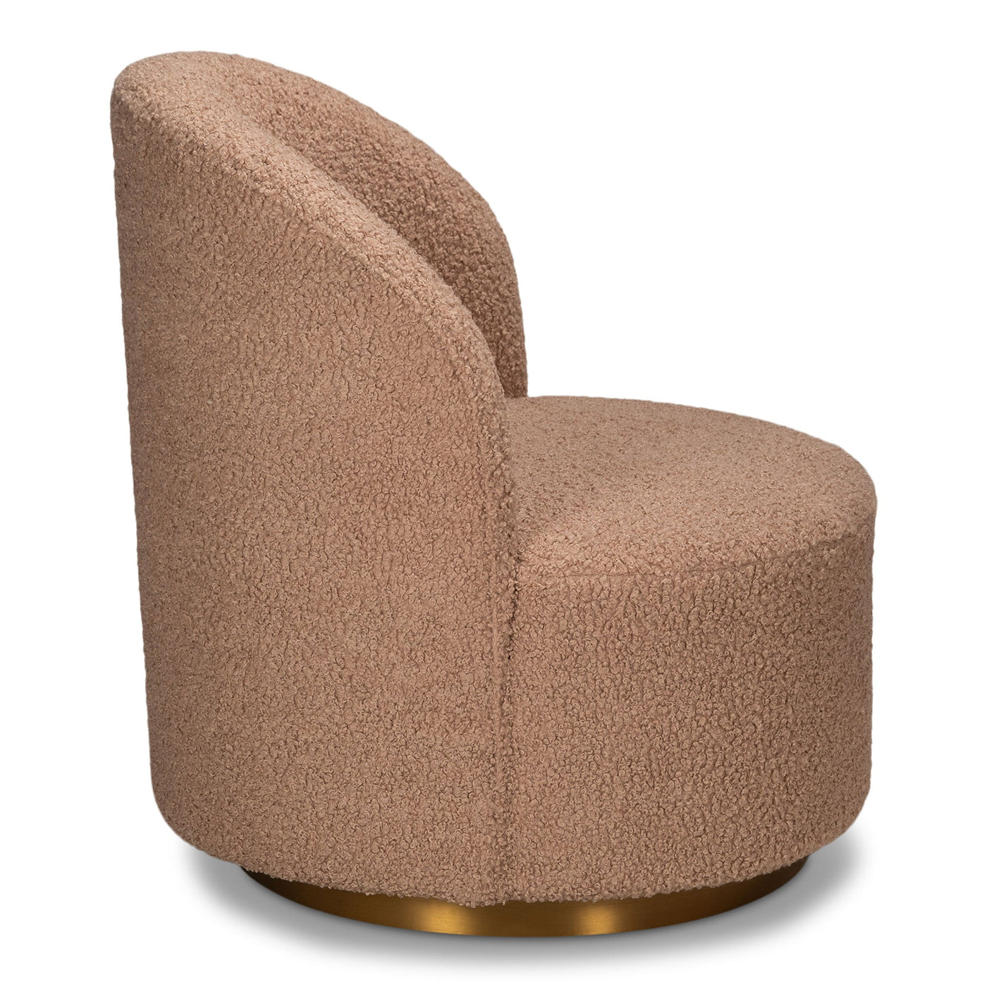 Beachcomber Occasional Chair In Rose Faux Sheepskin - Tom Collins Home