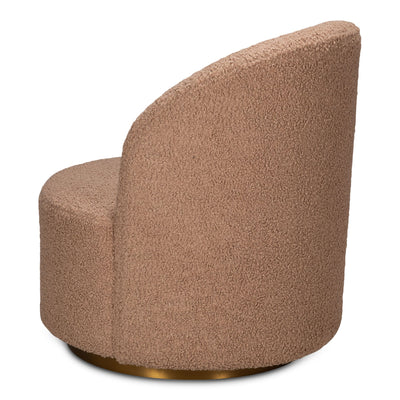 Beachcomber Occasional Chair In Rose Faux Sheepskin - Tom Collins Home