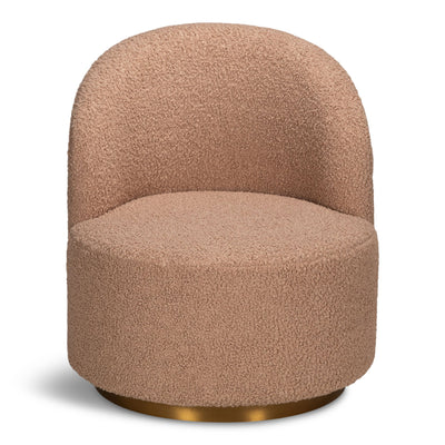 Beachcomber Occasional Chair In Rose Faux Sheepskin - Tom Collins Home