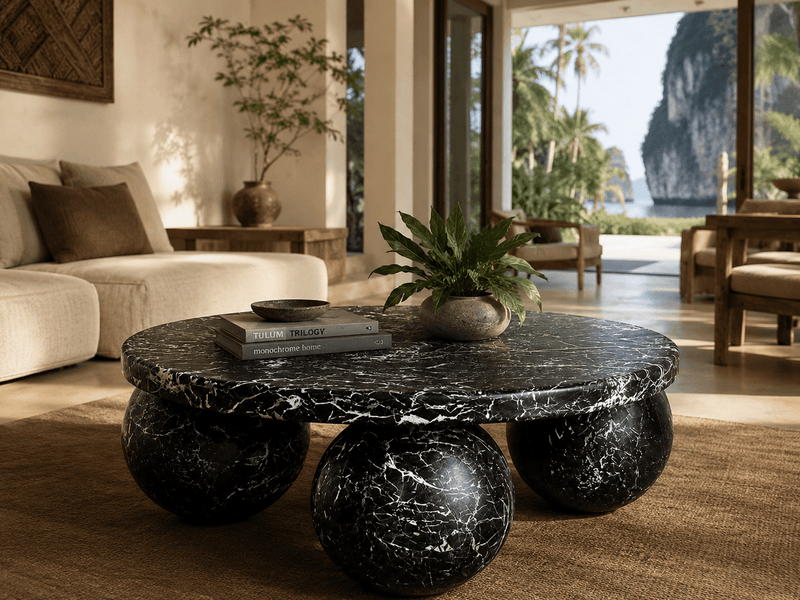 Black Velvet Coffee Table - Tom Collins Home