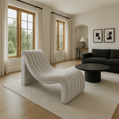 ChiChi Chaise in Hammered Chenille - Tom Collins Home