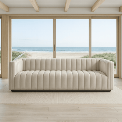 Clover Club Sofa in Hammered Chenille - Tom Collins Home