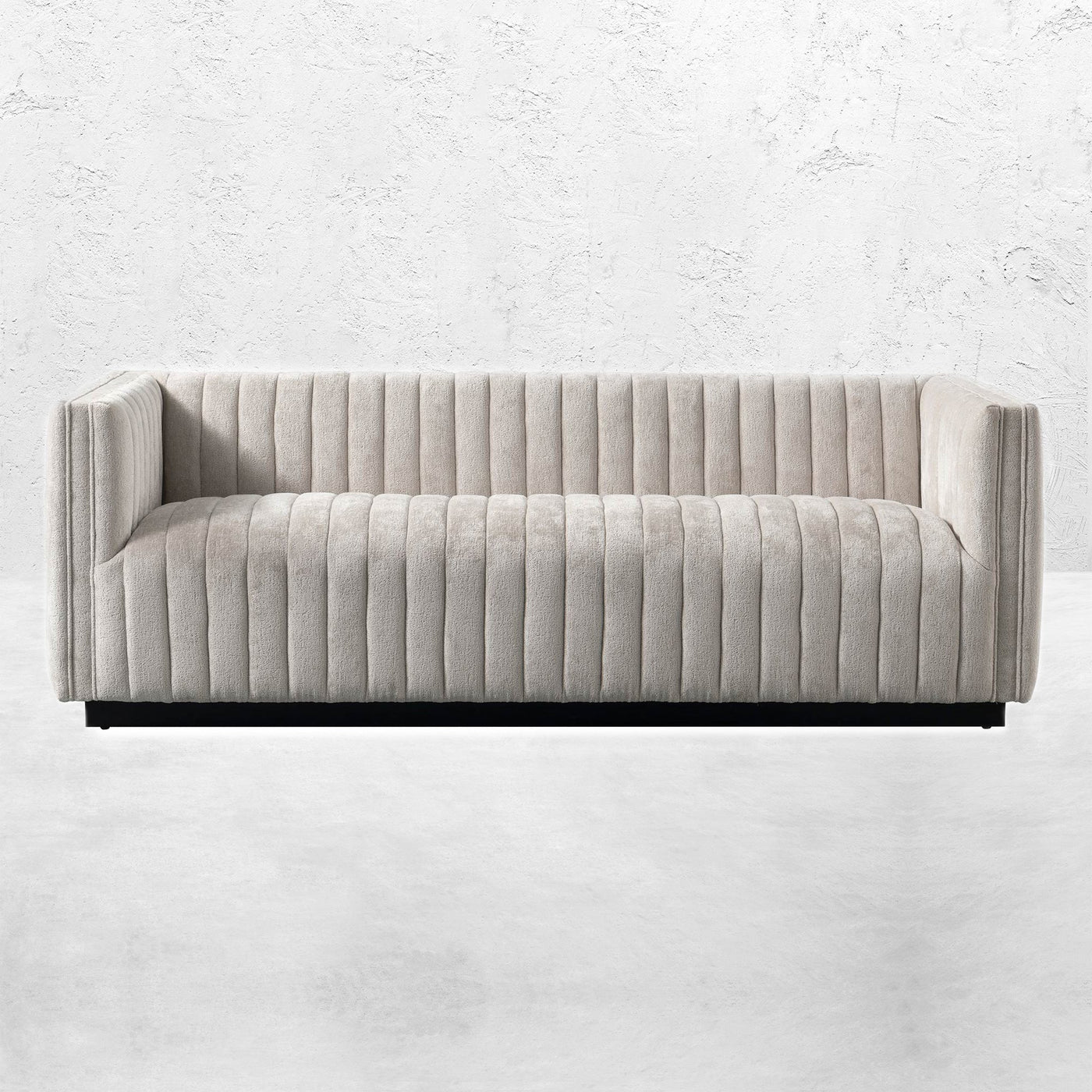 Clover Club Sofa in Hammered Chenille - Tom Collins Home