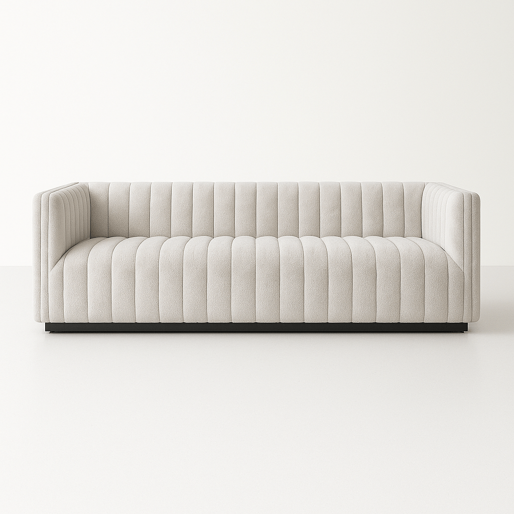Clover Club Sofa in Hammered Chenille - Tom Collins Home