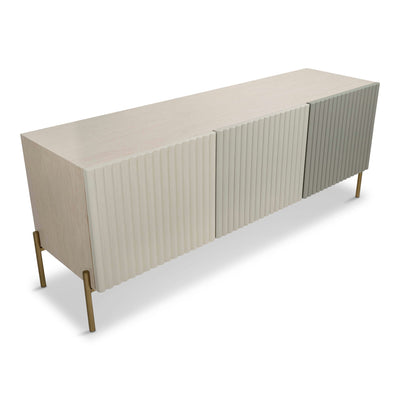 Cosmopolitan 3 Door Credenza in Neutral Tones - Tom Collins Home