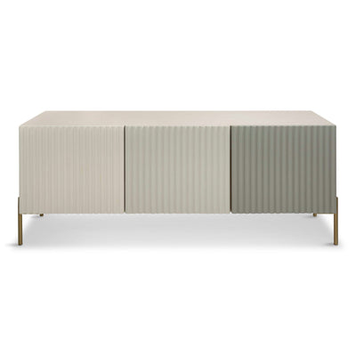 Cosmopolitan 3 Door Credenza in Neutral Tones - Tom Collins Home