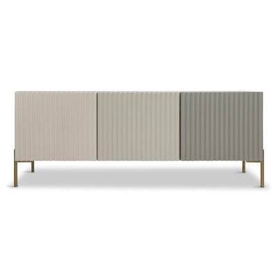 Cosmopolitan 3 Door Credenza in Neutral Tones - Tom Collins Home