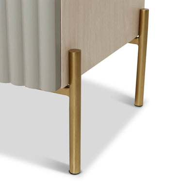 Cosmopolitan 3 Door Credenza in Neutral Tones - Tom Collins Home