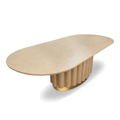 Cosmopolitan Racetrack Dining Table in White Oak Veneer - Tom Collins Home