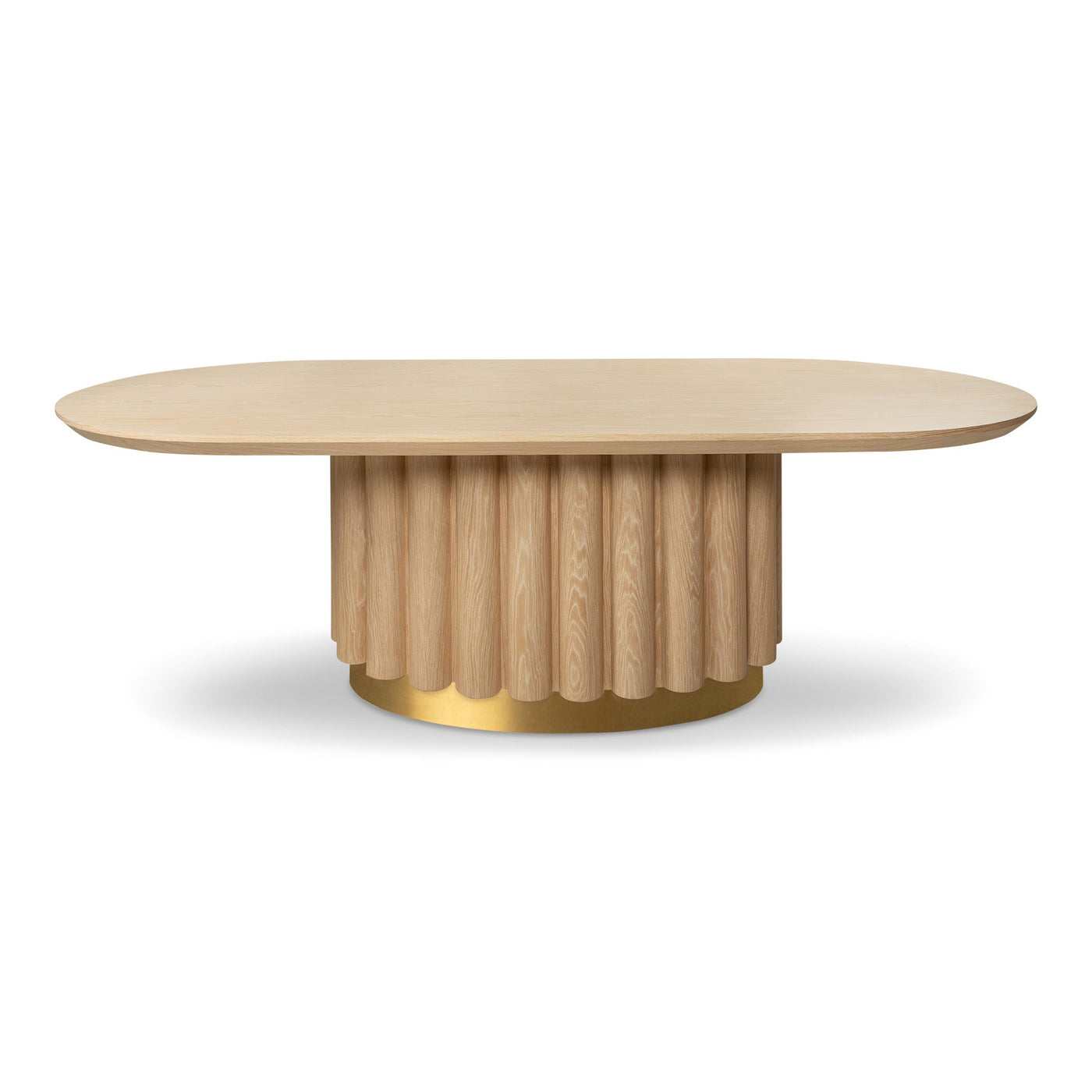 Cosmopolitan Racetrack Dining Table in White Oak Veneer - Tom Collins Home
