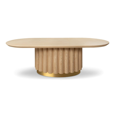 Cosmopolitan Racetrack Dining Table in White Oak Veneer - Tom Collins Home