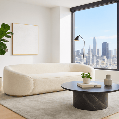 Cosmopolitan Sofa in Faux Sheepskin - Tom Collins Home