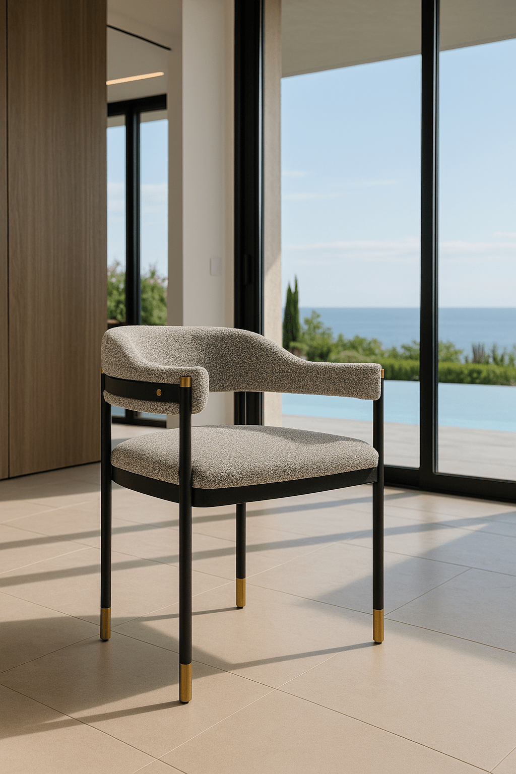 Cuba Libre Dining Chair in Boucle - Tom Collins Home