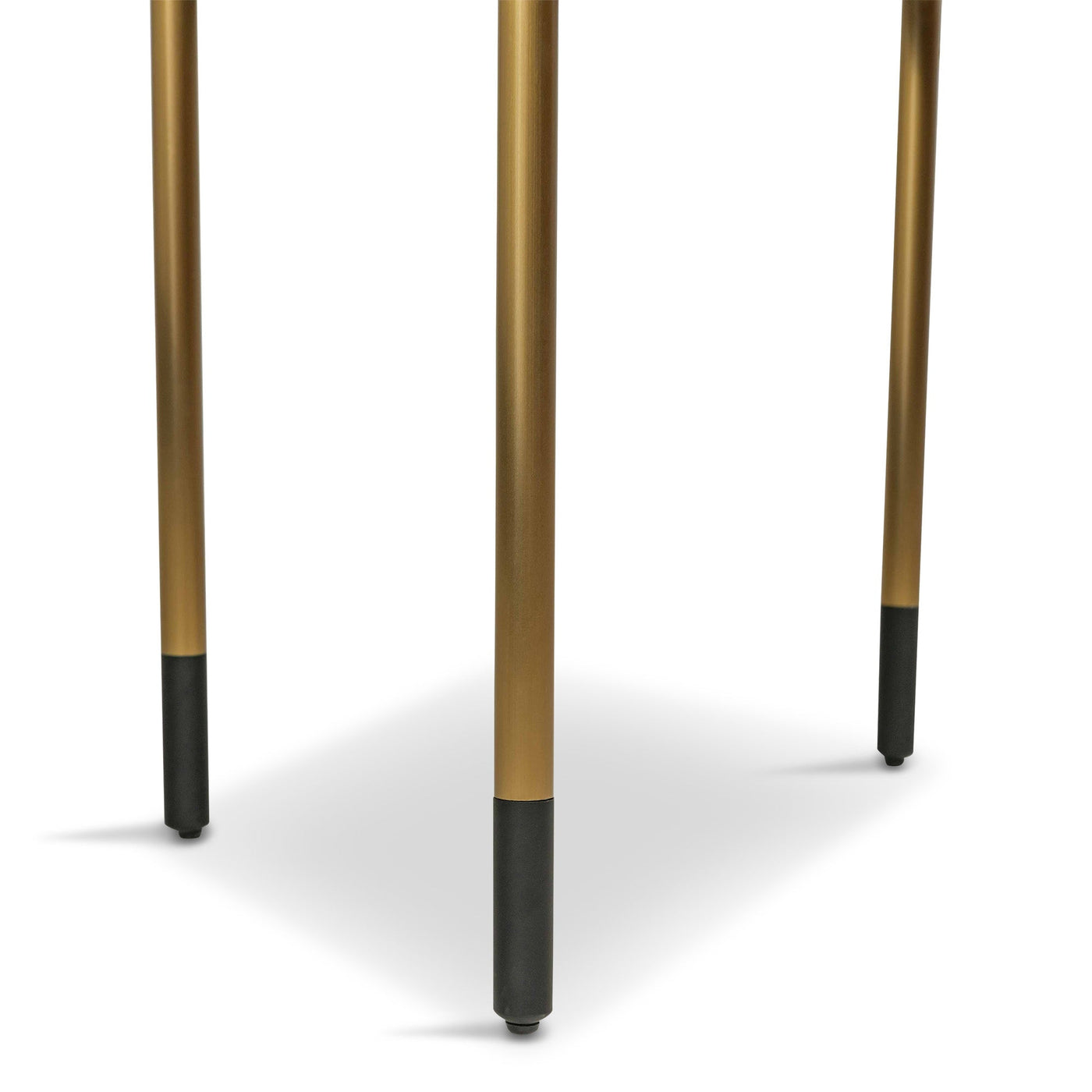 Cuba Libre Dining Chair in Boucle and Brushed Brass Frame - Tom Collins Home