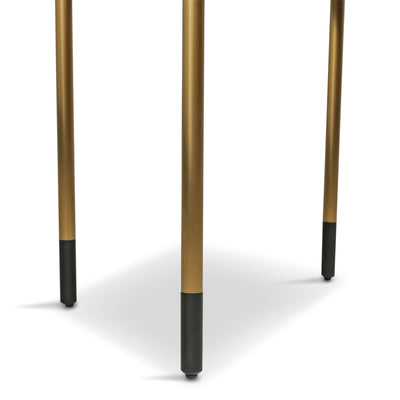 Cuba Libre Dining Chair in Boucle and Brushed Brass Frame - Tom Collins Home