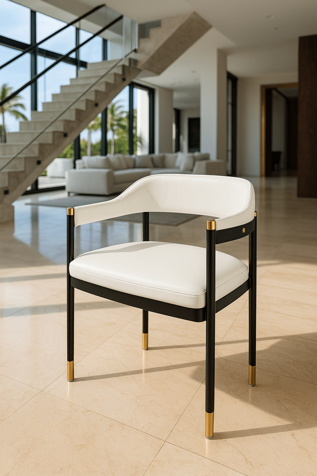 Cuba Libre Dining Chair in Faux Leather - Tom Collins Home