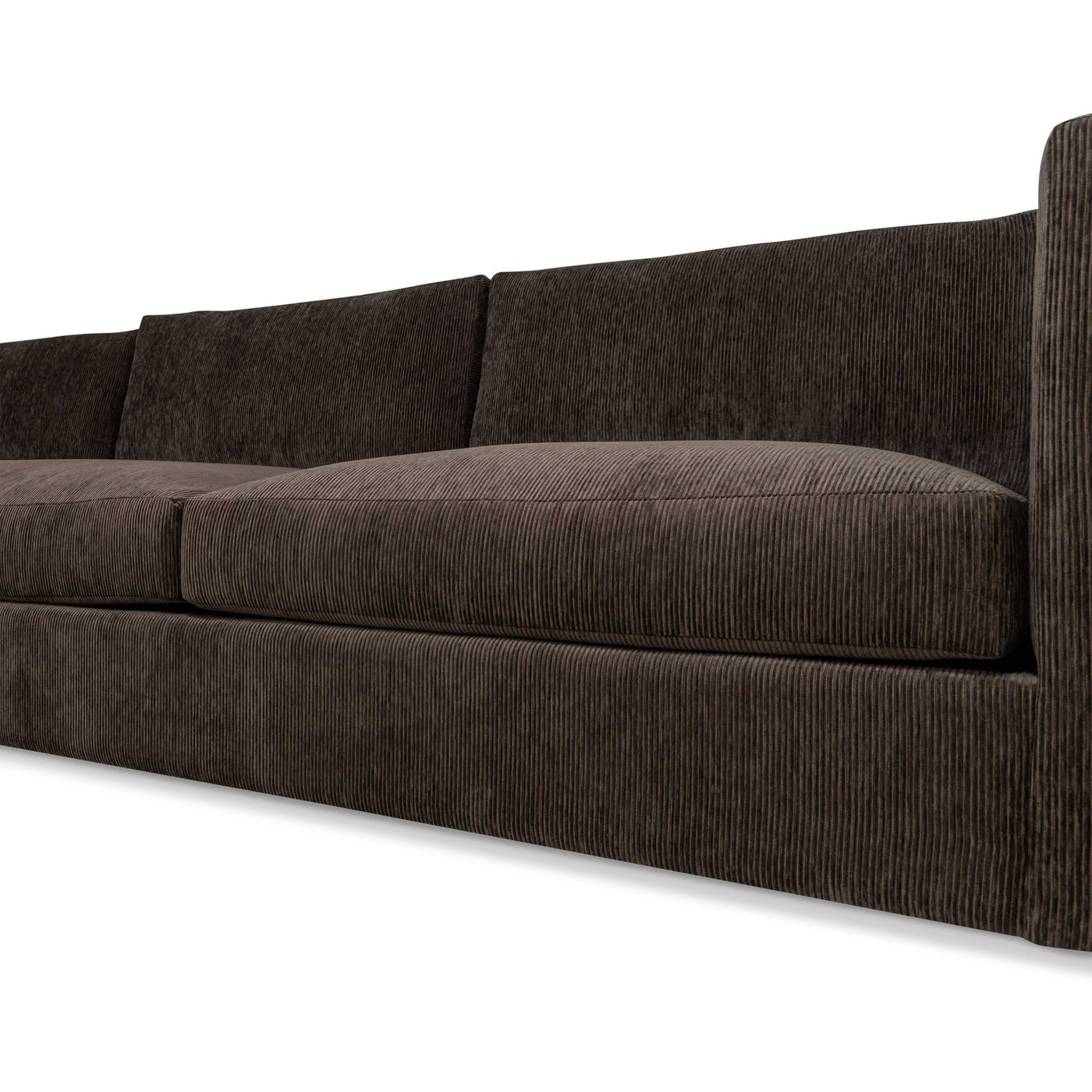 Dapper Sectional in Taupe Corduroy Ridges - Tom Collins Home