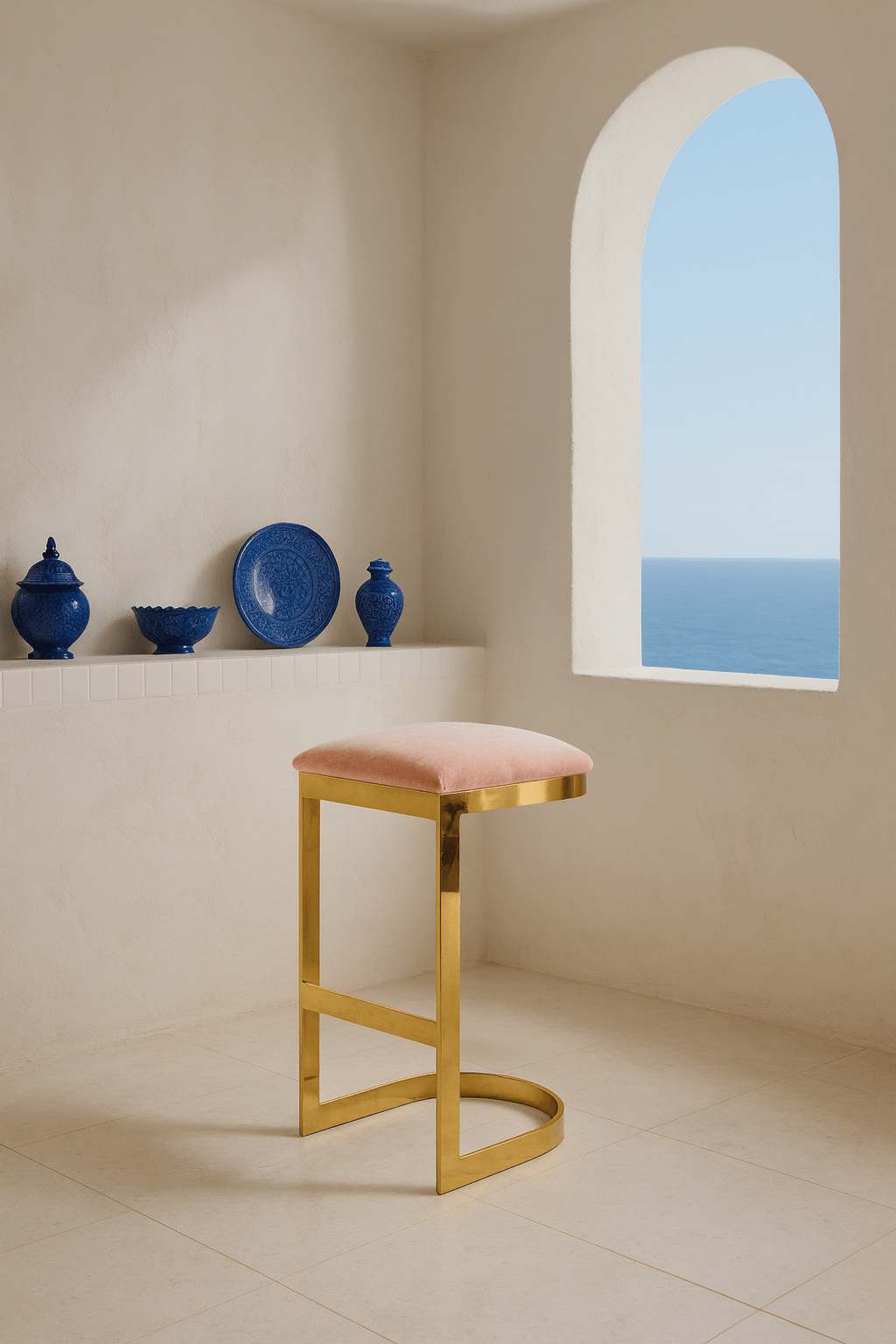 El Floridita Backless Bar and Counter Stool in Velvet - Tom Collins Home