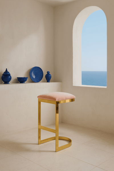 El Floridita Backless Bar and Counter Stool in Velvet - Tom Collins Home