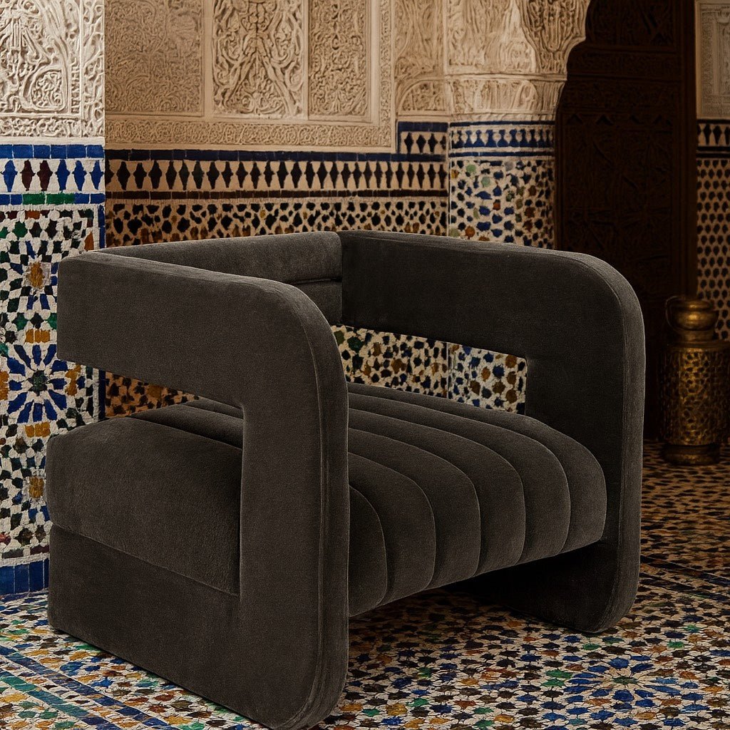 Flamingo Occasional Chair in Velvet - Tom Collins Home