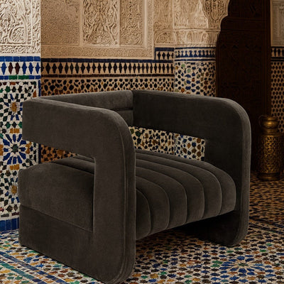 Flamingo Occasional Chair in Velvet - Tom Collins Home