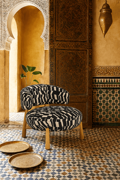 French 75 Occasional Chair In Art Deco Pattern - Tom Collins Home