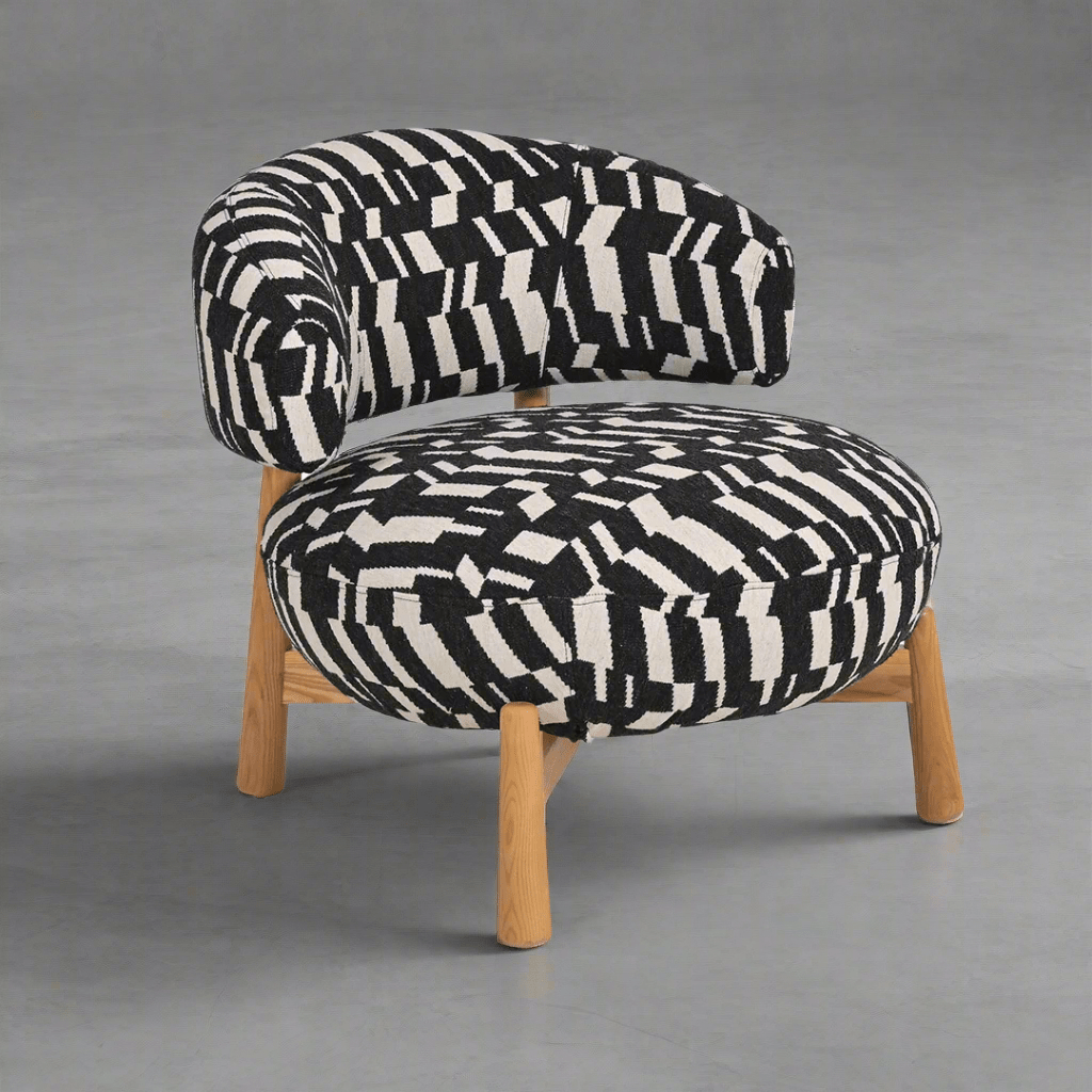 French 75 Occasional Chair In Art Deco Pattern - Tom Collins Home