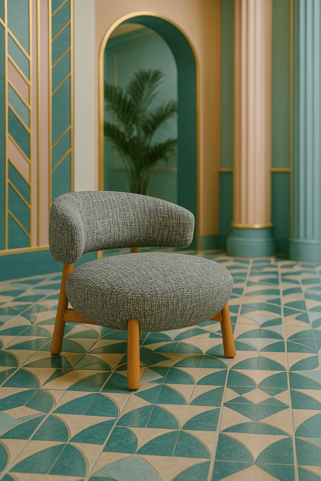 French 75 Occasional Chair In Textured Linen - Tom Collins Home