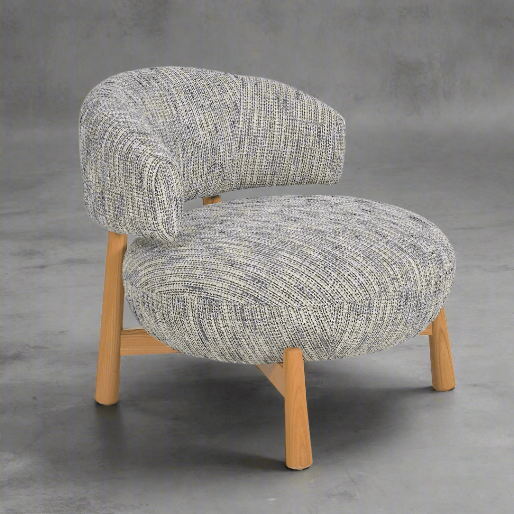 French 75 Occasional Chair In Textured Linen - Tom Collins Home