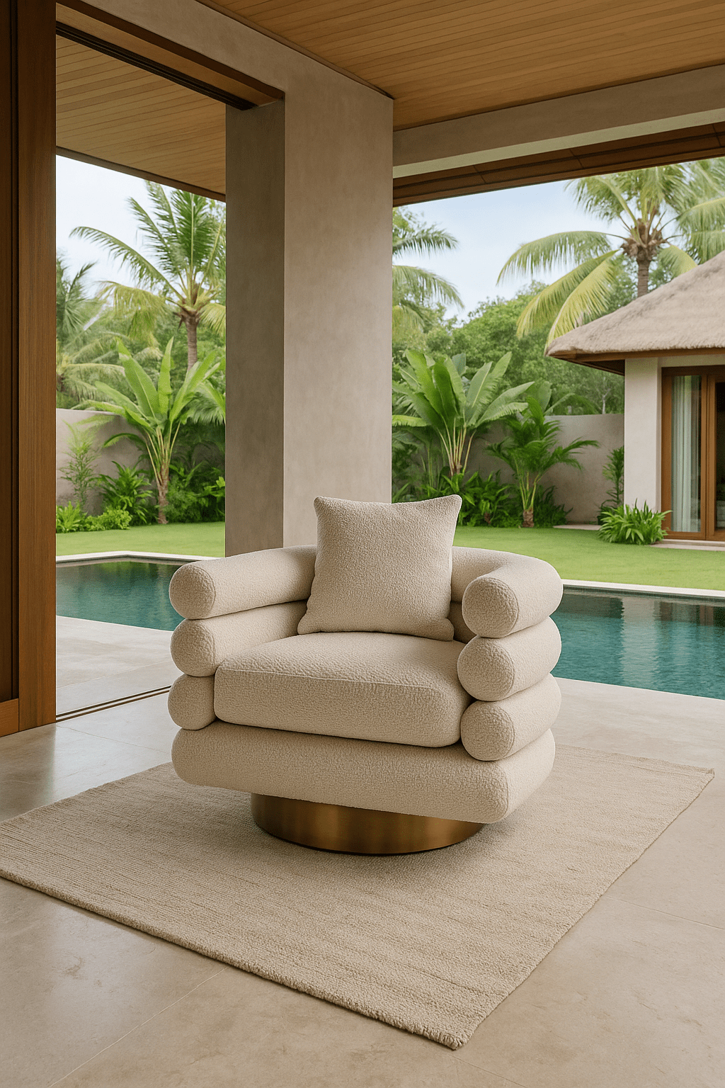 Gin Fizz Occasional Chair in Boucle - Tom Collins Home