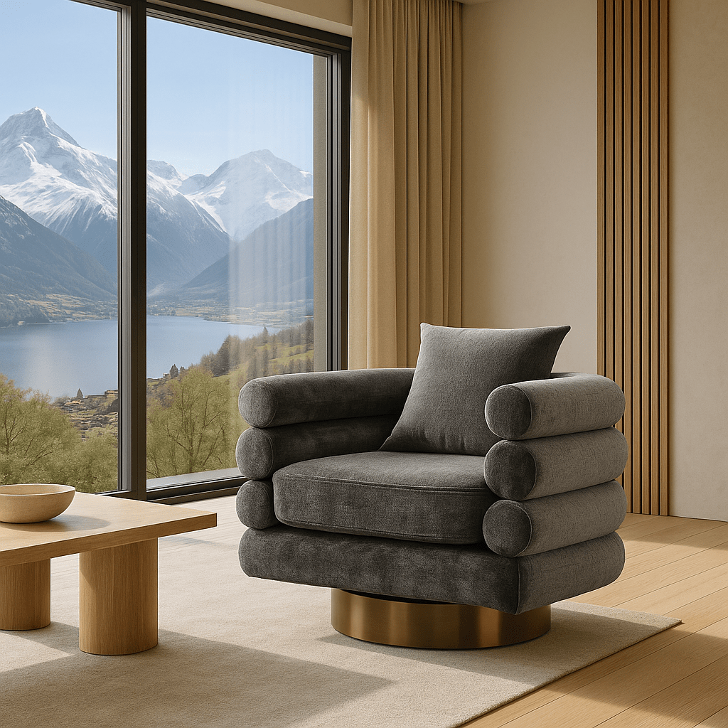 Gin Fizz Occasional Chair in Hammered Chenille - Tom Collins Home