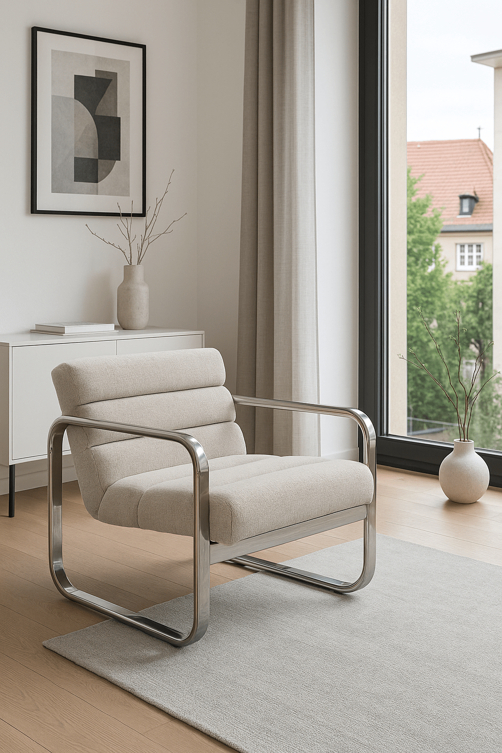 Greyhound Occasional Chair In Hammered Chenille - Tom Collins Home