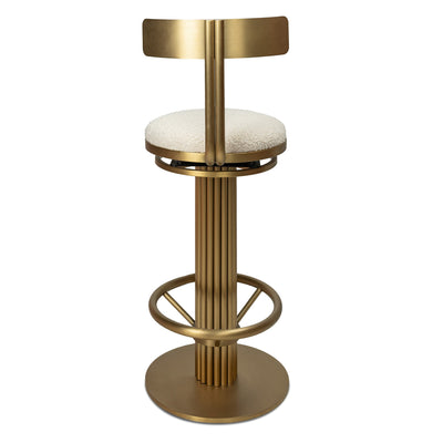 Happy Hour Barstool in Faux Sheepskin - Tom Collins Home
