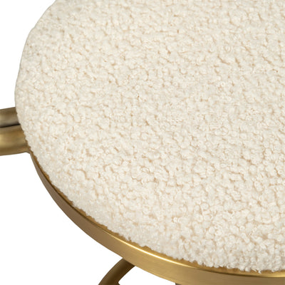 Happy Hour Barstool in Faux Sheepskin - Tom Collins Home