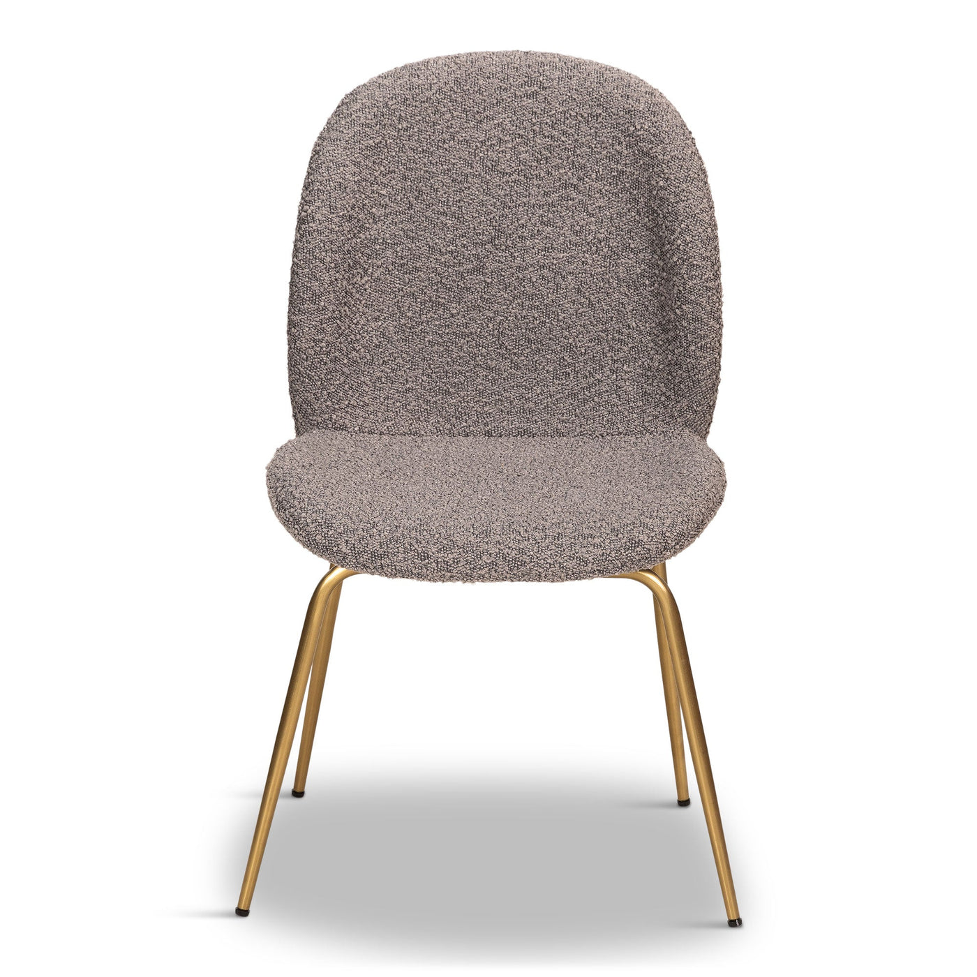 Harry's Dining Chair In Charcoal Boucle And Brass Legs - Tom Collins Home