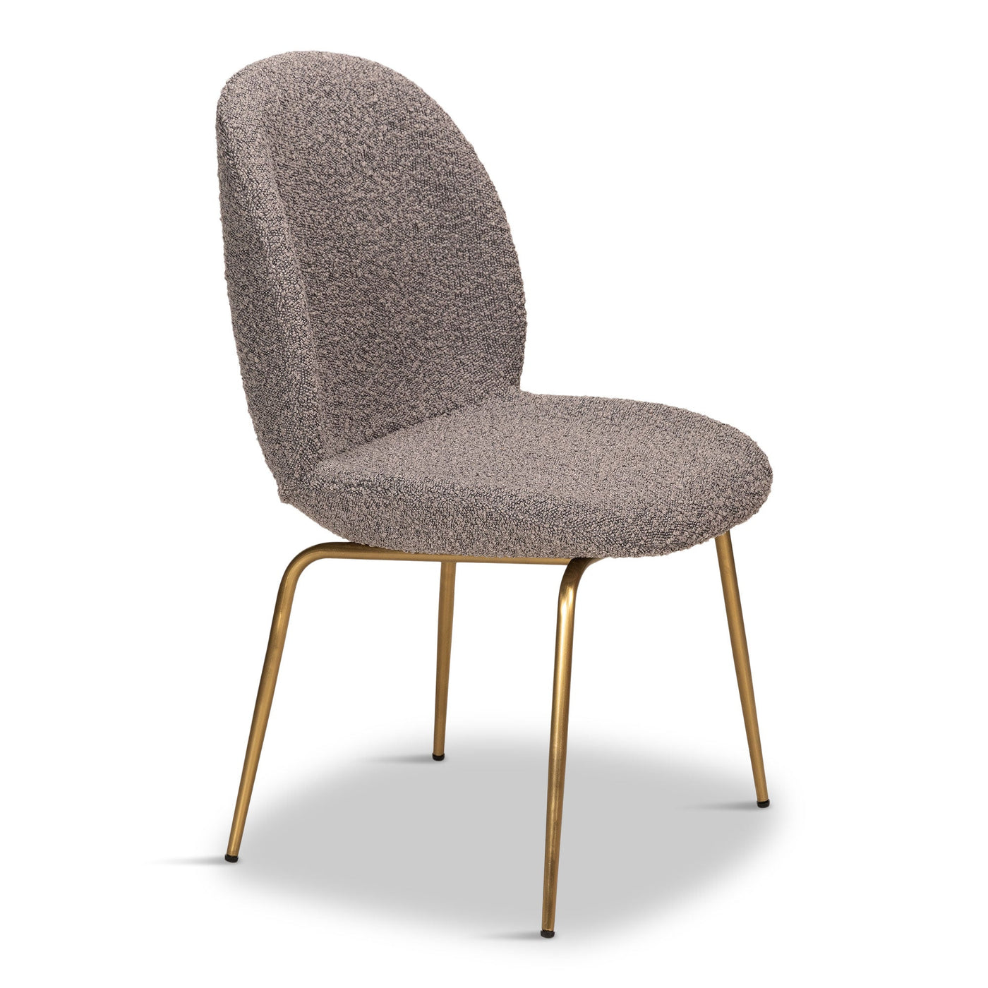 Harry's Dining Chair In Charcoal Boucle And Brass Legs - Tom Collins Home